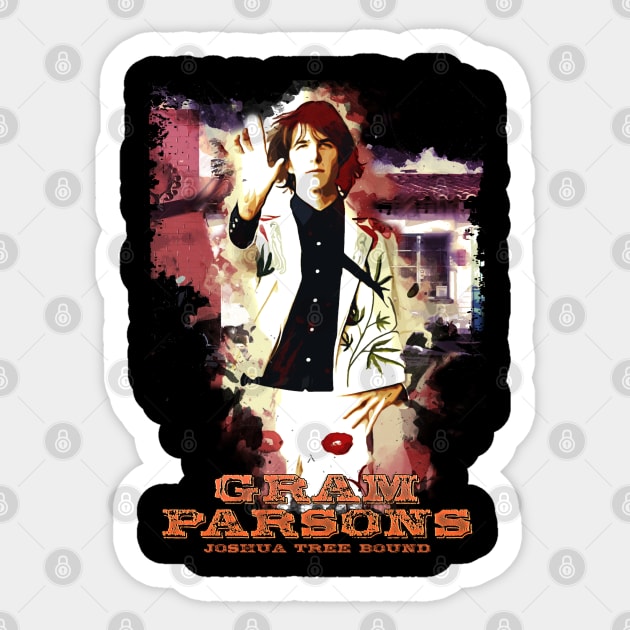 Gram Parsons Joshua Tree Bound Design Sticker by HellwoodOutfitters